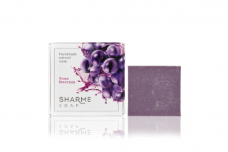 סבון מוצק טבעי העשוי בעבודת יד עם ריח ענבים SHARME SOAP, שמונים גרם